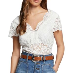 Morgan Dansa Camiseta Blanca para Mujer, Off White, S Morgan Dansa Camiseta Blanca para Mujer, Off White, S