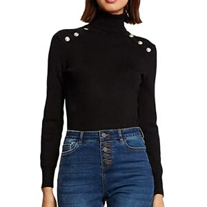 Morgan Jersey manga larga con cuello de tortuga Negro TP Morgan Jersey manga larga con cuello de tortuga Negro TP