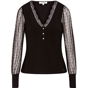 Morgan Camiseta manga larga con plumeti Negro S Morgan Camiseta manga larga con plumeti Negro S