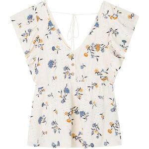 SPRINGFIELD SPRINGFILED, Mujer, Camiseta Peplum Bordado Suizo, Tan Print, L SPRINGFIELD SPRINGFILED, Mujer, Camiseta Peplum Bordado Suizo, Tan Print, L