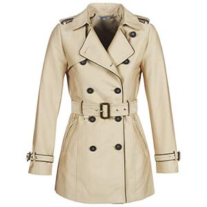 Morgan Gabardina recta abotonada con cinturón Beige 44 Morgan Gabardina recta abotonada con cinturón Beige 44