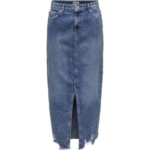 ONLY Falda de Mezclilla para Mujer Falda Larga de Cintura Media, Medio De Mezclilla Azul, L ONLY Falda de Mezclilla para Mujer Falda Larga de Cintura Media, Medio De Mezclilla Azul, L