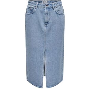 ONLY Onlbianca Midi Skirt DNM Rea Noos Falda Vaquera para Mujer, Mezclilla De Color Azul Claro, M ONLY Onlbianca Midi Skirt DNM Rea Noos Falda Vaquera para Mujer, Mezclilla De Color Azul Claro, M