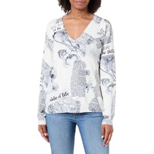 Desigual Woman Flat Knit Thin Gauge Pullover Sudadera, Blanco, L para Mujer Desigual Woman Flat Knit Thin Gauge Pullover Sudadera, Blanco, L para Mujer