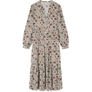 SPRINGFIELD Vestido Camisero Midi con Estampado Integral y Manga Larga, Beige Claro, 44 para Mujer SPRINGFIELD Vestido Camisero Midi con Estampado Integral y Manga Larga, Beige Claro, 44 para Mujer