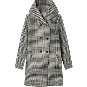SPRINGFIELD Checked Cloth Coat with Hood and Welt Pockets Capa De Tela, Gris, 36 para Mujer SPRINGFIELD Checked Cloth Coat with Hood and Welt Pockets Capa De Tela, Gris, 36 para Mujer