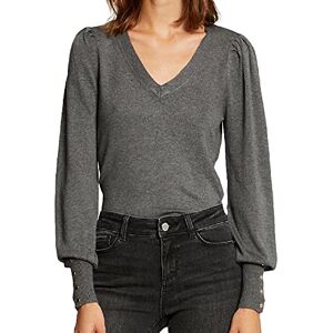 Morgan Jersey manga larga con escote en V Gris M Morgan Jersey manga larga con escote en V Gris M