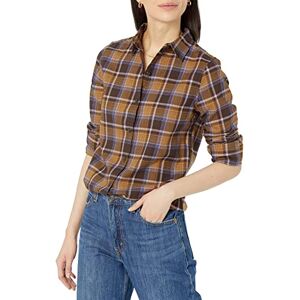 Amazon Essentials Camisa de Franela a Cuadros Ligera de Manga Larga y Corte Estándar Mujer, Expresso Tartan Plaid, XL Amazon Essentials Camisa de Franela a Cuadros Ligera de Manga Larga y Corte Estándar Mujer, Expresso Tartan Plaid, XL