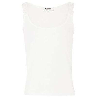 Morgan Camiseta sin Mangas, Off White M, L Morgan Camiseta sin Mangas, Off White M, L