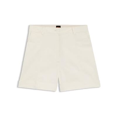 Boss Pantalones Cortos de Mujer, Blanco Abierto 118, 38 Boss Pantalones Cortos de Mujer, Blanco Abierto 118, 38