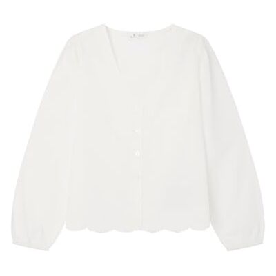 SPRINGFIELD SPRINGFILED Blusa Bordados Escote Pico, Blusa Mujer, Beige, 42 SPRINGFIELD SPRINGFILED Blusa Bordados Escote Pico, Blusa Mujer, Beige, 42