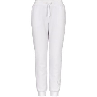 Giorgio Armani Icon Project Pantalones Deportivos con Logotipo de Tachuelas Brillantes para Mujer, Blanco (Optic), M Giorgio Armani Icon Project Pantalones Deportivos con Logotipo de Tachuelas Brillantes para Mujer, Blanco (Optic), M