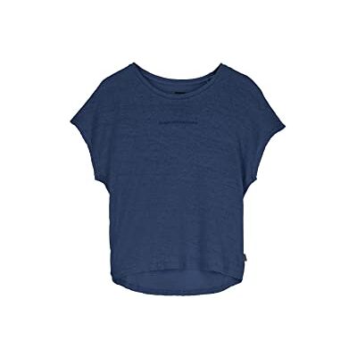 ECOALF Camiseta Mujer Anialf, de Lino, con Cuello Redondo, Camiseta Manga Corta, Transpirable y Cómoda, T-shirt, Talla S, Color Azul Índigo ECOALF Camiseta Mujer Anialf, de Lino, con Cuello Redondo, Camiseta Manga Corta, Transpirable y Cómoda, T-shirt, Talla S, Color Azul Índigo