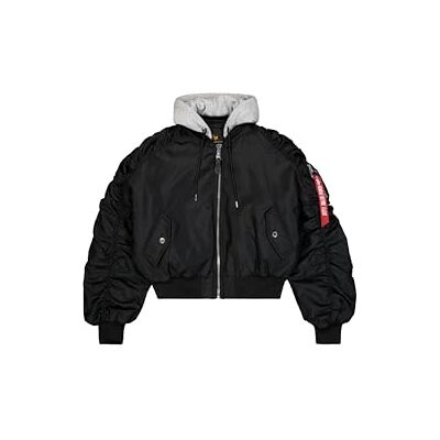 Alpha Short Hooded Light Bomber Chaqueta para mujer Black XS Alpha Short Hooded Light Bomber Chaqueta para mujer Black XS