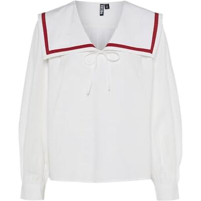 PIECES Pcsigga LS Shirt Mpa, Cloud Dancer, S Mujeres PIECES Pcsigga LS Shirt Mpa, Cloud Dancer, S Mujeres