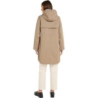 Tommy Hilfiger Parka Mujer Impermeable, Beige (Beige), 42 Tommy Hilfiger Parka Mujer Impermeable, Beige (Beige), 42