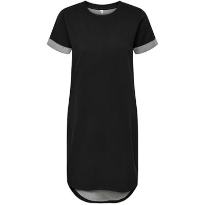 ONLY JDY JDYIVY Vestido de Verano Suelto para Mujer, Manga Corta, Corte Holgado, Cuello Redondo, túnica, Colores: Negro, Talla: 32, Negro, XXS ONLY JDY JDYIVY Vestido de Verano Suelto para Mujer, Manga Corta, Corte Holgado, Cuello Redondo, túnica, Colores: Negro, Talla: 32, Negro, XXS