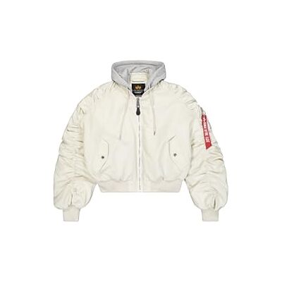 Alpha Short Hooded Light Bomber Chaqueta para mujer Stone XS Alpha Short Hooded Light Bomber Chaqueta para mujer Stone XS