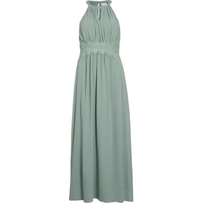 Vila Women's VIMILINA Maxi SU-Noos Dress, Green Milieu/Detail:Elastic, 34, Verde Milieu/Detalle: elástico, 36 Vila Women's VIMILINA Maxi SU-Noos Dress, Green Milieu/Detail:Elastic, 34, Verde Milieu/Detalle: elástico, 36