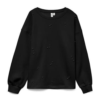 VERO MODA Vmfatilda L/S Sweatshirt Jrs Btq Sudadera, Negro, S para Mujer VERO MODA Vmfatilda L/S Sweatshirt Jrs Btq Sudadera, Negro, S para Mujer