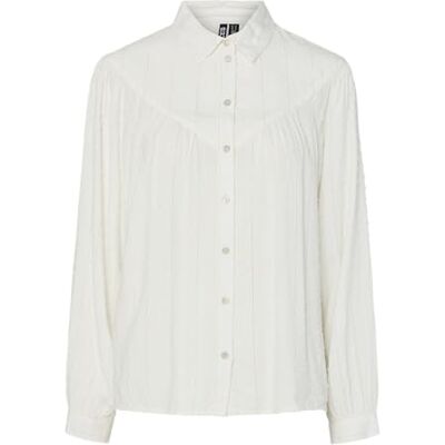 PIECES Pcsicha LS Shirt Mpa BC, Cloud Dancer, XS Mujeres PIECES Pcsicha LS Shirt Mpa BC, Cloud Dancer, XS Mujeres