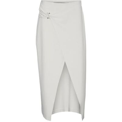 VERO MODA Falda Cruzada para Mujer, Forro Plateado., M VERO MODA Falda Cruzada para Mujer, Forro Plateado., M