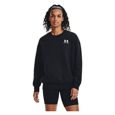 Under Armour Sudadera Essential Crew para Mujer (Paquete de 1), 001 Negro, S Under Armour Sudadera Essential Crew para Mujer (Paquete de 1), 001 Negro, S
