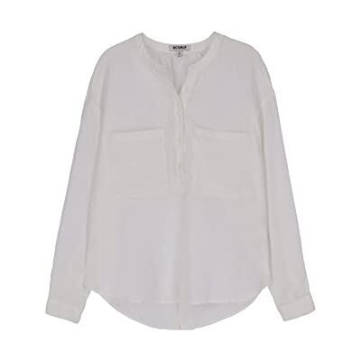 ECOALF Camisa Mujer Eastalf, de Manga Larga, Lino, Corte Regular, Shirt Mujer, Camisa Básica, Talla S, Color Blanco ECOALF Camisa Mujer Eastalf, de Manga Larga, Lino, Corte Regular, Shirt Mujer, Camisa Básica, Talla S, Color Blanco
