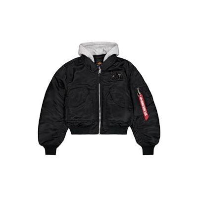 Alpha CWU-45/P Hooded Bomber Chaqueta para mujer Black L Alpha CWU-45/P Hooded Bomber Chaqueta para mujer Black L