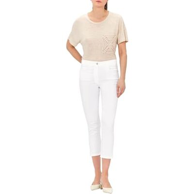 Caroll Pantalón Capri, Mujer, Blanco, 36 Caroll Pantalón Capri, Mujer, Blanco, 36