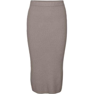 VERO MODA Vmfantastic NW Pencil Skirt Ga Boo Falda de Punto para Mujer, Moon Rock/Detail:w. Melange, M VERO MODA Vmfantastic NW Pencil Skirt Ga Boo Falda de Punto para Mujer, Moon Rock/Detail:w. Melange, M