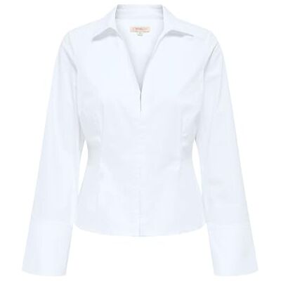 ONLY Onlbeya LS Fitted Hook Shirt Wvn, Blanco Brillante, XS Mujeres ONLY Onlbeya LS Fitted Hook Shirt Wvn, Blanco Brillante, XS Mujeres