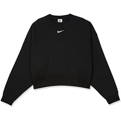 Nike Essential Clctn FLC Os CRW Sudadera Black/White L Nike Essential Clctn FLC Os CRW Sudadera Black/White L