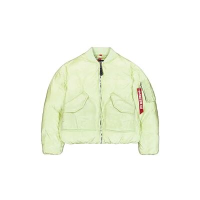Alpha MA-1 Padded Chaqueta bomber para mujer Arctic Lime L Alpha MA-1 Padded Chaqueta bomber para mujer Arctic Lime L
