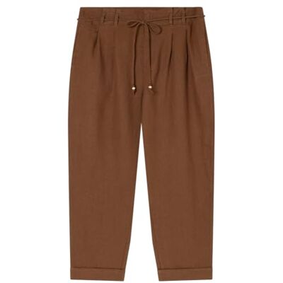 SPRINGFIELD Pleated Linen Paperbag Pants SPRINGFIELD Pleated Linen Paperbag Pants