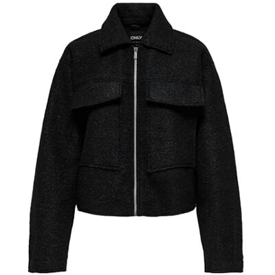 ONLY Onlsierra Boucle Jacket Otw, Negro, S Mujer, Negro, S ONLY Onlsierra Boucle Jacket Otw, Negro, S Mujer, Negro, S