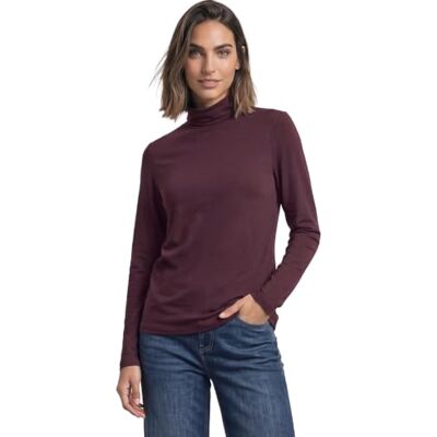 Street One 3231674 Camiseta de Manga Larga en Color Liso con Cuello Alto Mujer (Pack de 1) Street One 3231674 Camiseta de Manga Larga en Color Liso con Cuello Alto Mujer (Pack de 1)