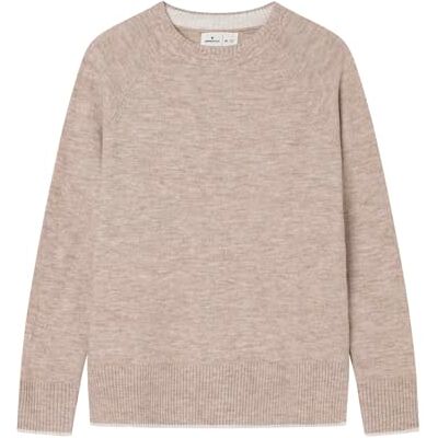 SPRINGFIELD Crew Neck Sweater with Slit Opening Sudadera De Cuello Redondo, Bronceado, M para Mujer SPRINGFIELD Crew Neck Sweater with Slit Opening Sudadera De Cuello Redondo, Bronceado, M para Mujer