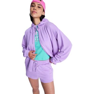 Roxy Suéter de Forro Polar Surfing by Daylight con Cremallera Completa para Mujer, Color Morado Roxy Suéter de Forro Polar Surfing by Daylight con Cremallera Completa para Mujer, Color Morado