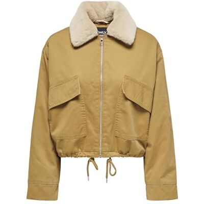 ONLY Onlvics Otw-Parka de Lona Chaqueta, marrón, XS para Mujer ONLY Onlvics Otw-Parka de Lona Chaqueta, marrón, XS para Mujer