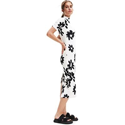 Desigual Women's Vest_York 1001 Dress, White, XS, Blanco, XS Desigual Women's Vest_York 1001 Dress, White, XS, Blanco, XS