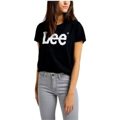 Lee Camiseta Negra con Logotipo para Mujer, Negro, XL Lee Camiseta Negra con Logotipo para Mujer, Negro, XL