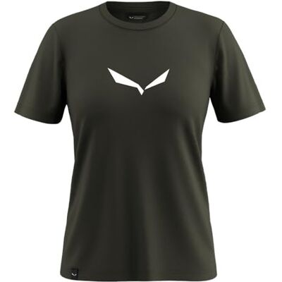SALEWA Solid Dry Camiseta W, Dark Olive, XXS SALEWA Solid Dry Camiseta W, Dark Olive, XXS