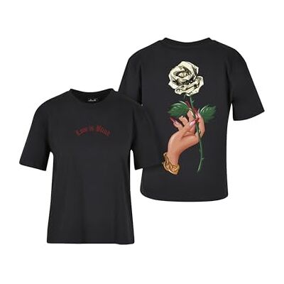 Camiseta para Mujer Love is Blind tee Casual con Estampado en la Espalda, Corte Regular, algodón, Tallas XS a 5XL, Negro, M Camiseta para Mujer Love is Blind tee Casual con Estampado en la Espalda, Corte Regular, algodón, Tallas XS a 5XL, Negro, M