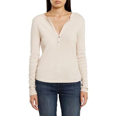 G-STAR Para Mujer Top Deep V-Neck Slim, Rosa (Linen GD -D968-H033), S G-STAR Para Mujer Top Deep V-Neck Slim, Rosa (Linen GD -D968-H033), S