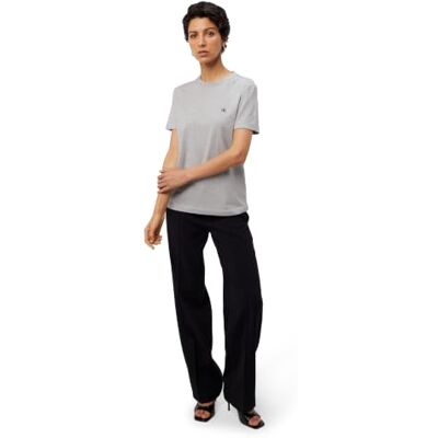 Calvin Camiseta de Manga Corta Mujer Archive Jersey tee con Cuello Redondo Calvin Camiseta de Manga Corta Mujer Archive Jersey tee con Cuello Redondo