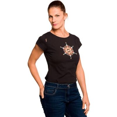 TRANGO WORLD Camiseta Mandala Negro M Mujer TRANGO WORLD Camiseta Mandala Negro M Mujer