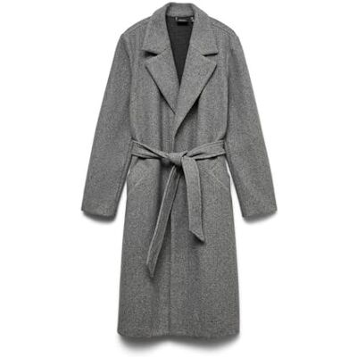 VERO MODA Abrigo largo para mujer Vmfortuneaya Ga Noos, Color gris., XS VERO MODA Abrigo largo para mujer Vmfortuneaya Ga Noos, Color gris., XS