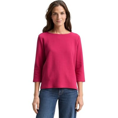 TOM TAILOR Camiseta de Manga Larga para Mujer con Estructura otomana TOM TAILOR Camiseta de Manga Larga para Mujer con Estructura otomana