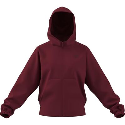 Adidas Donna Future Icons Small Logo Full Zip Hoodie, Active Maroon, XS Adidas Donna Future Icons Small Logo Full Zip Hoodie, Active Maroon, XS
